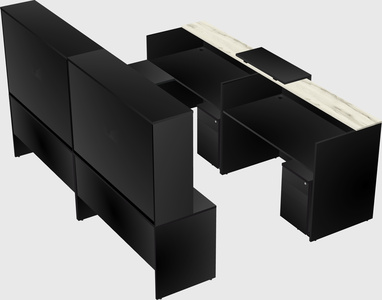Shared one sided u-shaped reception desk