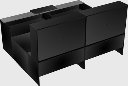 Shared one sided u-shaped reception desk