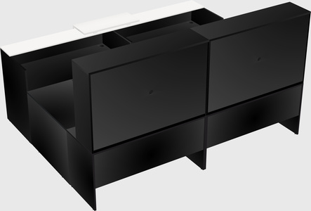 Shared one sided u-shaped reception desk