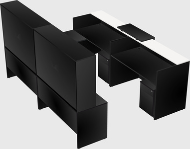 Shared one sided u-shaped reception desk