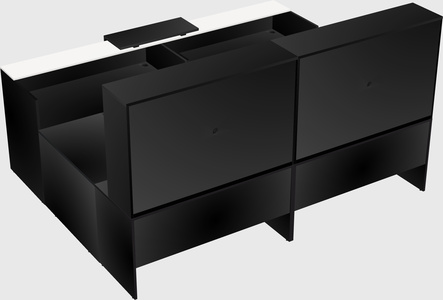 Shared one sided u-shaped reception desk