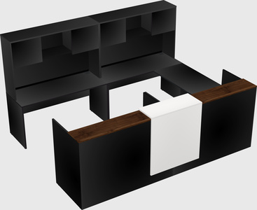 Shared one sided u-shaped reception desk