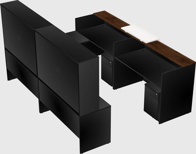 Shared one sided u-shaped reception desk