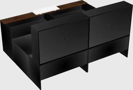 Shared one sided u-shaped reception desk