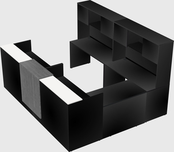 Shared one sided u-shaped reception desk
