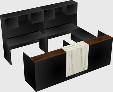 Shared one sided u-shaped reception desk