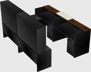 Shared one sided u-shaped reception desk