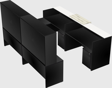Shared one sided u-shaped reception desk