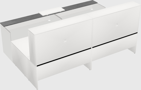 Shared one sided u-shaped reception desk