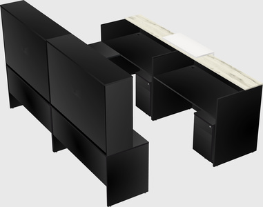Shared one sided u-shaped reception desk