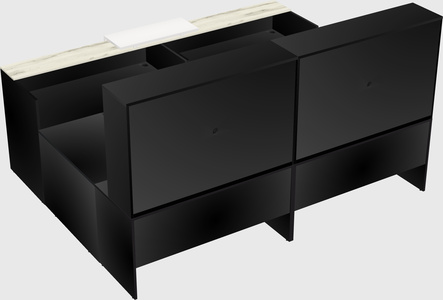 Shared one sided u-shaped reception desk