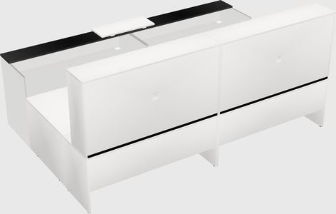 Shared one sided u-shaped reception desk