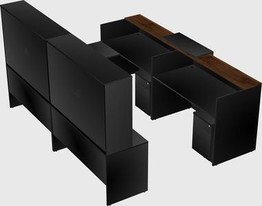 Shared one sided u-shaped reception desk