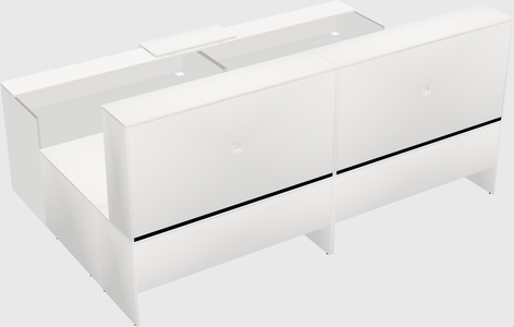 Shared one sided u-shaped reception desk