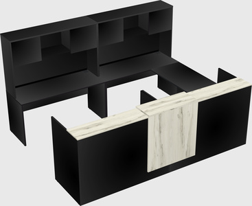 Shared one sided u-shaped reception desk