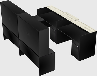 Shared one sided u-shaped reception desk