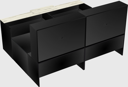 Shared one sided u-shaped reception desk