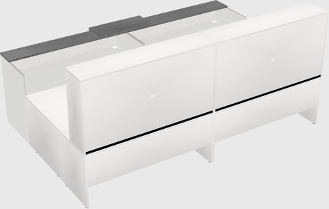 Shared one sided u-shaped reception desk