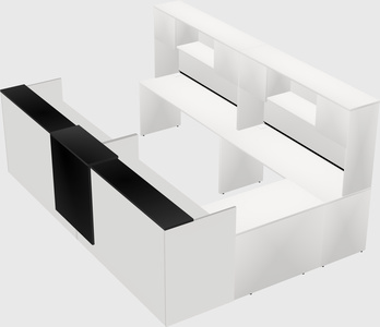 Shared one sided u-shaped reception desk