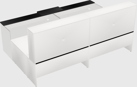 Shared one sided u-shaped reception desk