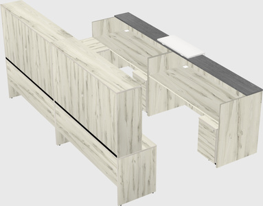 Shared one sided u-shaped reception desk