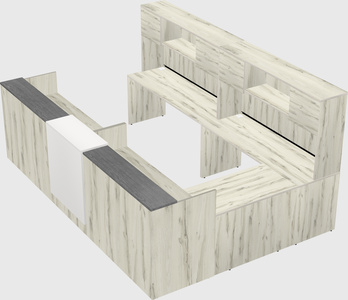 Shared one sided u-shaped reception desk