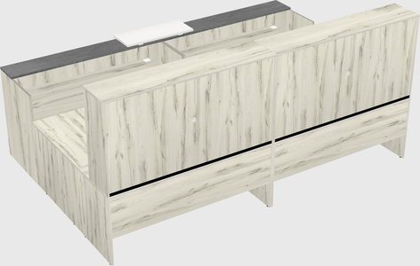 Shared one sided u-shaped reception desk