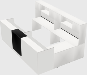 Shared one sided u-shaped reception desk