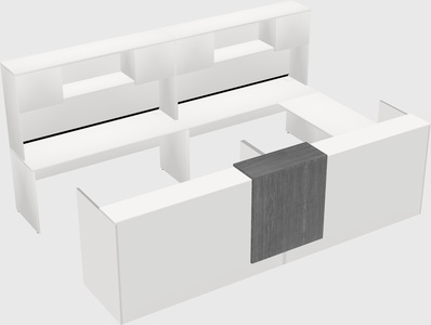 Shared one sided u-shaped reception desk