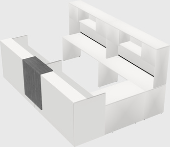 Shared one sided u-shaped reception desk