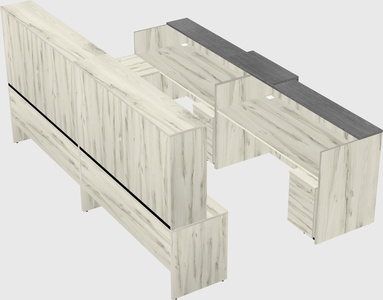 Shared one sided u-shaped reception desk