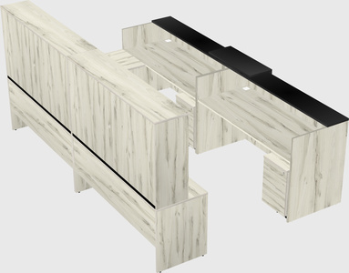 Shared one sided u-shaped reception desk