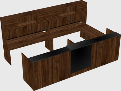 Shared one sided u-shaped reception desk