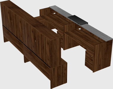 Shared one sided u-shaped reception desk