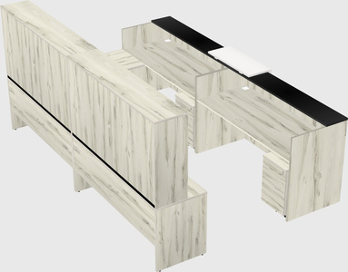 Shared one sided u-shaped reception desk