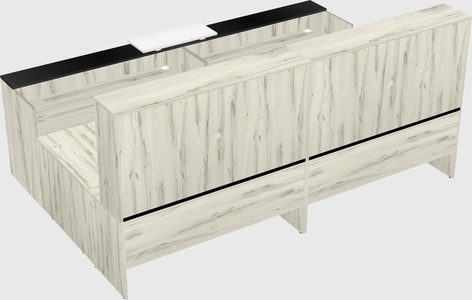 Shared one sided u-shaped reception desk