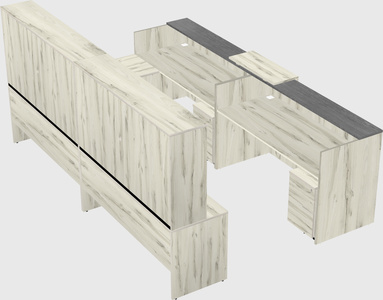 Shared one sided u-shaped reception desk