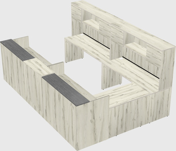 Shared one sided u-shaped reception desk