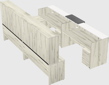Shared one sided u-shaped reception desk
