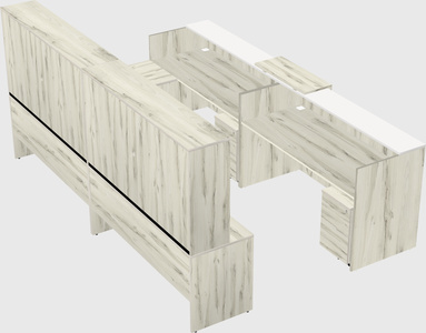 Shared one sided u-shaped reception desk