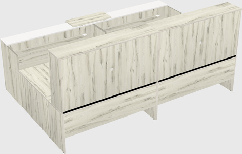 Shared one sided u-shaped reception desk