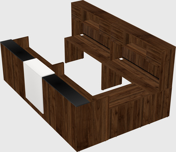 Shared one sided u-shaped reception desk