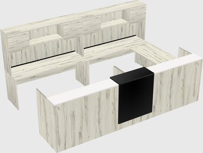 Shared one sided u-shaped reception desk