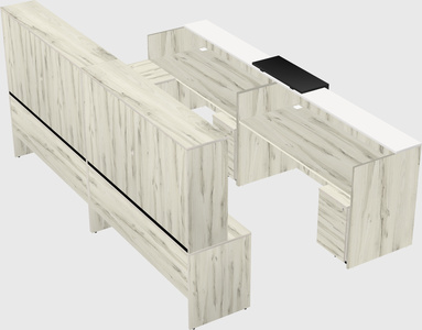 Shared one sided u-shaped reception desk