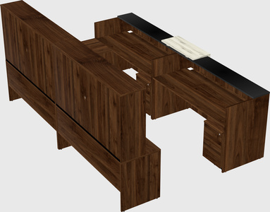 Shared one sided u-shaped reception desk