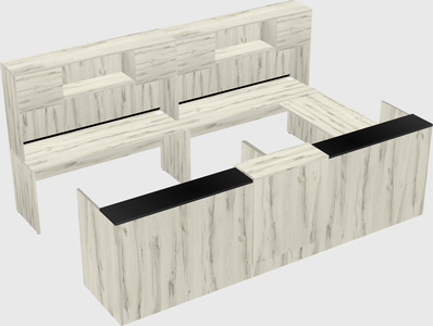 Shared one sided u-shaped reception desk