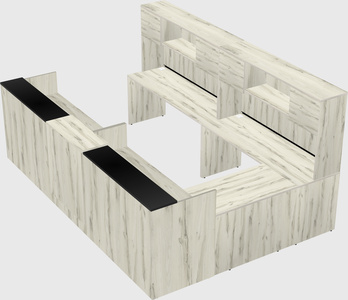 Shared one sided u-shaped reception desk