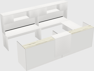 Shared one sided u-shaped reception desk