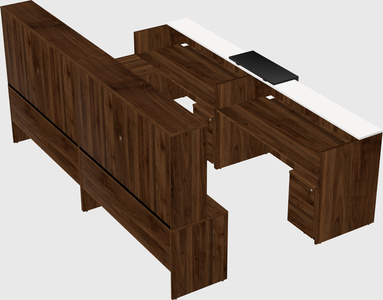 Shared one sided u-shaped reception desk