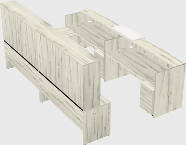 Shared one sided u-shaped reception desk